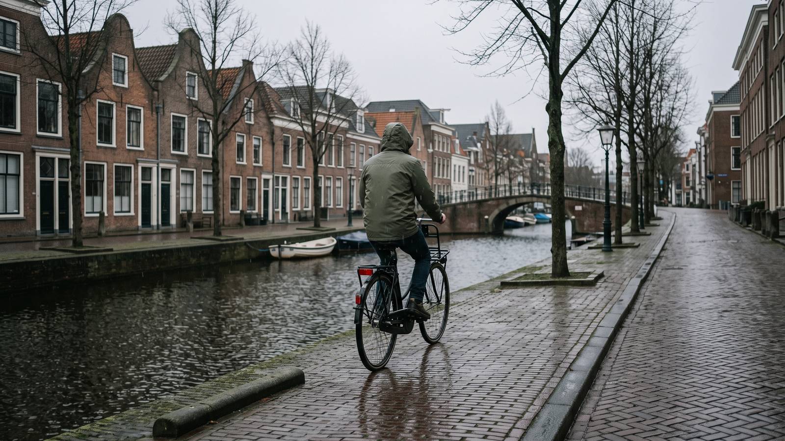 Cyclist in Veldkant outerwear
